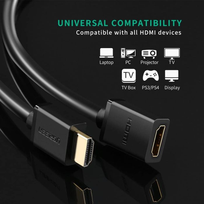 Ugreen HDMI 1.4 kabel - podaljšek 2m - polybag - slika 3