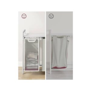 VASAGLE košara za perilo s 3 predelki, bela, BLH301W01