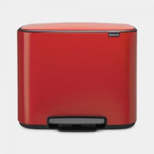Brabantia koš na pedal 3x11L rdeč 121029