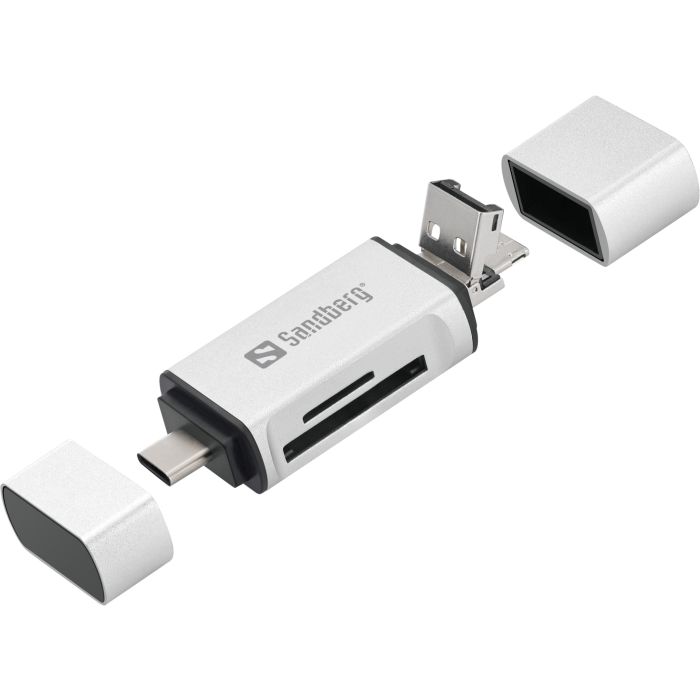 Sandberg Card Reader USB-C+USB+MicroUSB čitalec kartic - slika 2