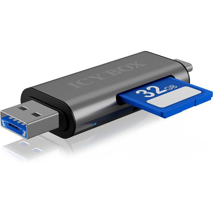 IcyBox IB-CR200-C USB-C/A/Micro B čitalec kartic SD/microSD - slika 3