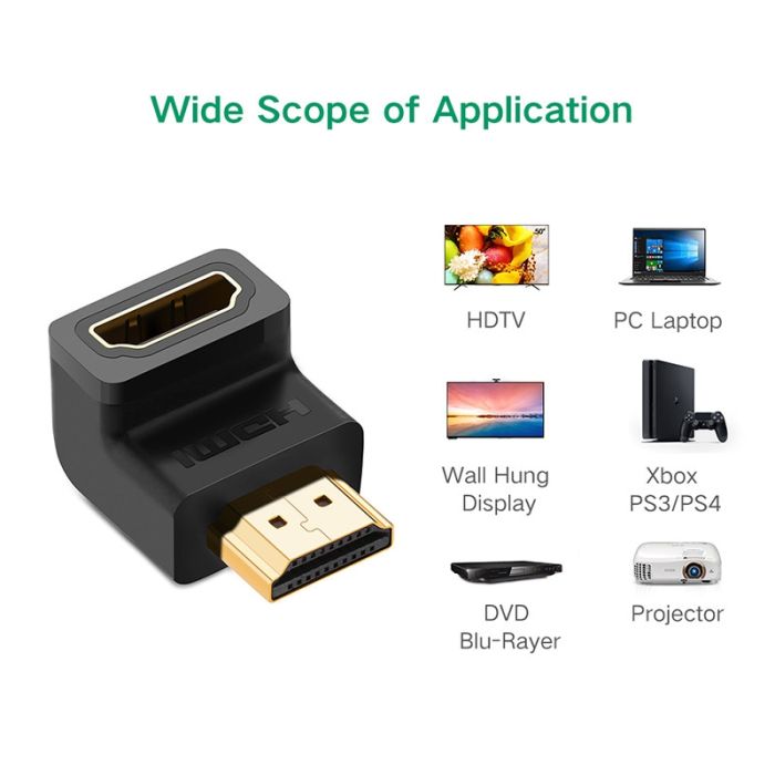 Ugreen HDMI M na Ž Adapter kotni - polybag - slika 3