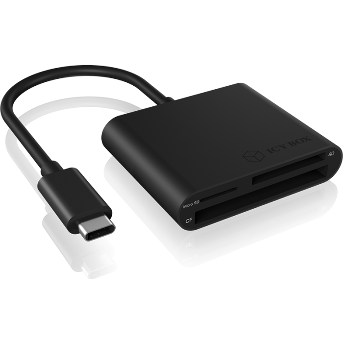 IcyBox IB-CR301-C3 USB-C čitalec kartic CF/SD/microSD - slika 2