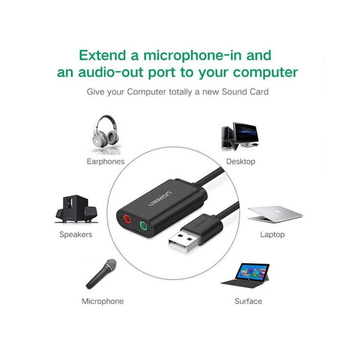 Ugreen USB 2.0 na 3.5mm avdio adapter - box - slika 2