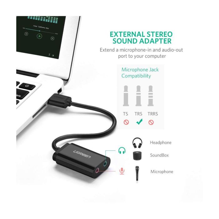 Ugreen USB 2.0 na 3.5mm avdio adapter - box - slika 3