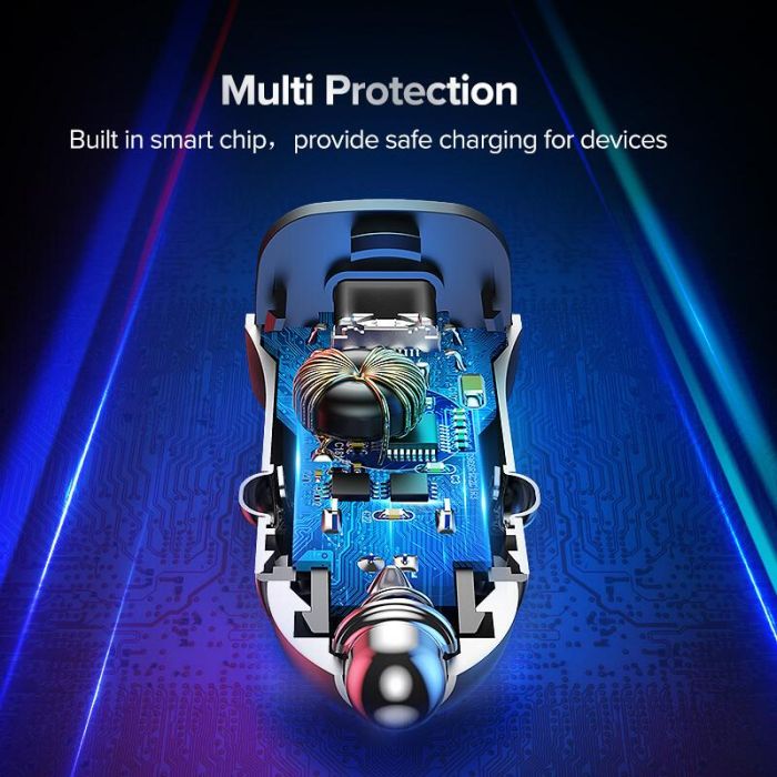 Ugreen avtopolnilec USB + USB-C PD 18W siv - box - slika 3