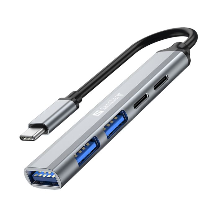 Sandberg USB-C v 3xUSB-A + 2xUSB-C SAVER varčno vozlišče - slika 2