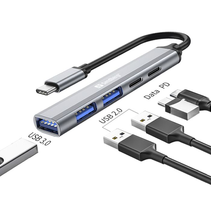 Sandberg USB-C v 3xUSB-A + 2xUSB-C SAVER varčno vozlišče - slika 3