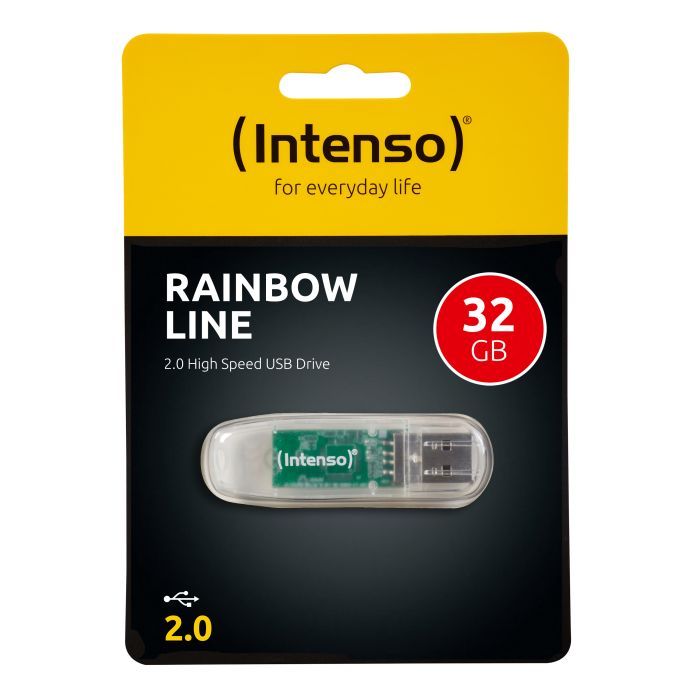 Intenso 32GB Rainbow Line USB 2.0 spominski ključek - Prozoren - slika 3