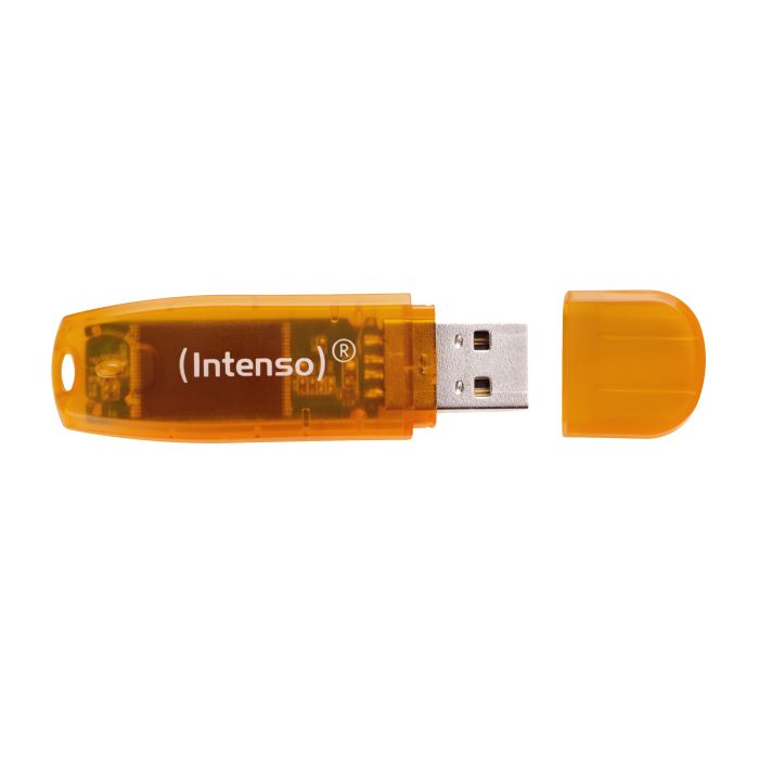 Intenso 64GB Rainbow Line USB 2.0 spominski ključek - Oranžen - slika 3
