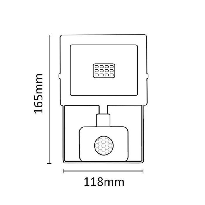 Asalite LED Bela Slim Reflektor 10W 4500K (900 lumnov) + Senzor - slika 2