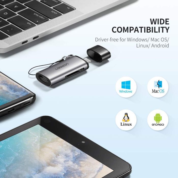 Ugreen USB-C OTG čitalec kartic TF/SD - box - slika 3