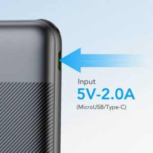 VEGER L10S PowerBank 10.000 mAh LCD, črn