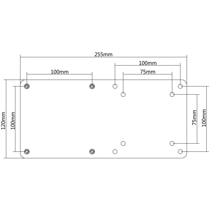 Icy Box IB-MSA103-VM VESA nosilec za Intel NUC računalnike 75x75 in 100x100mm - slika 4