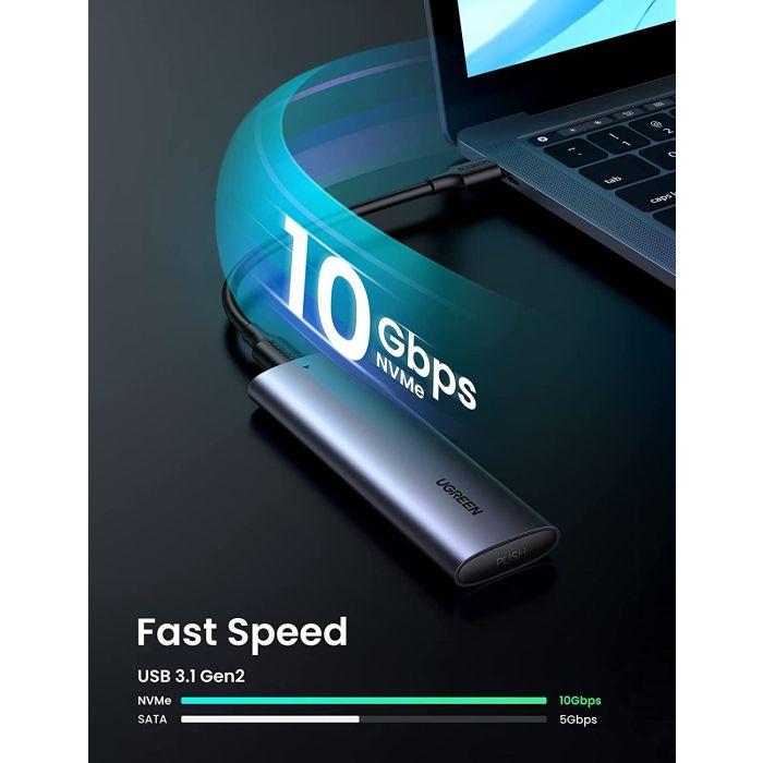 Ugreen M.2 NVMe SSD USB B-Key & M+B Key ohišje za disk - slika 4
