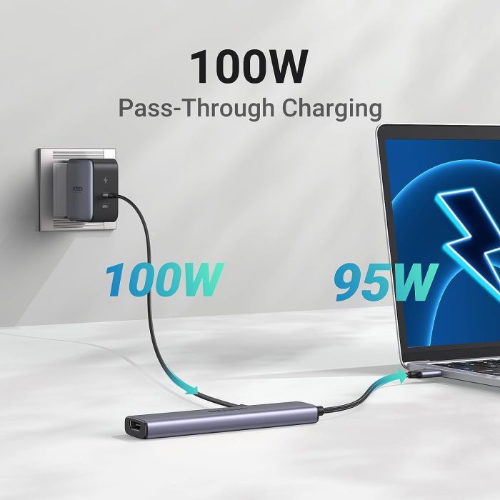 UGREEN 5v1 USB-C 4K HDMI, 100W, 4K@30Hz HDMI - slika 3