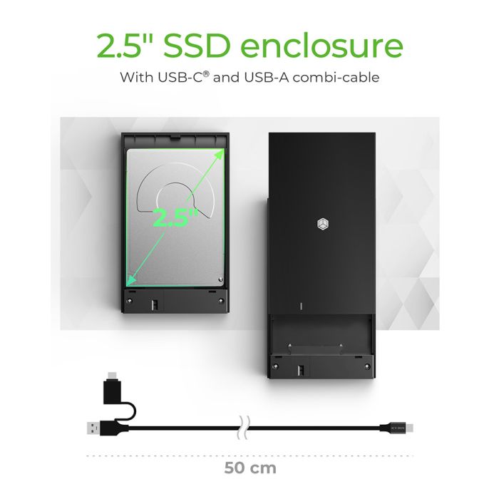 IcyBox IB-200T-C3 USB-C 3.2 ohišje za 2,5" HDD in SSD diske - slika 3