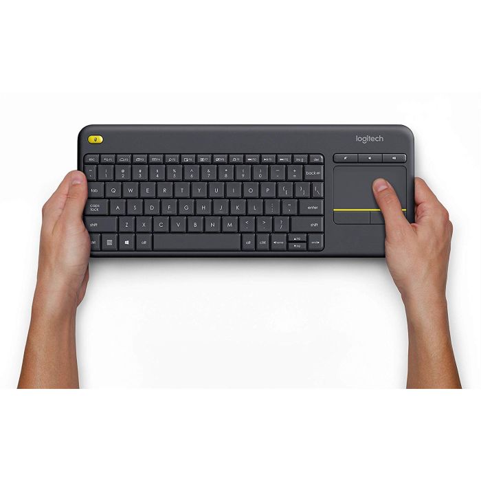 Brezžična tipkovnica Logitech K400 Plus Wireless Touch črna (Unifying, SLO gravura) - slika 2