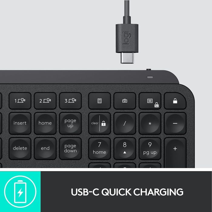 Logitech tipkovnica MX Keys S, grafitna, SLO - slika 2