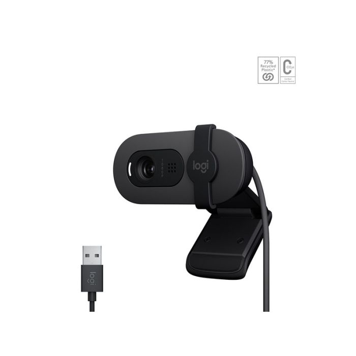 Logitech USB spletna kamera Brio 100, grafitna - slika 4