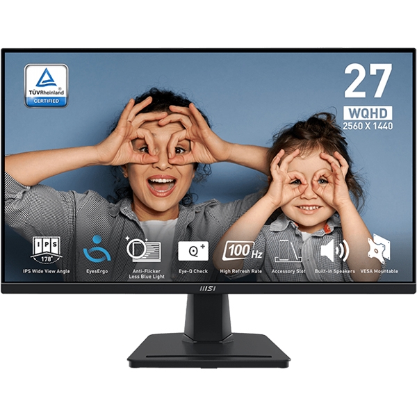 Zaslon MSI PRO MP275Q 27″ / WQHD / IPS / 100Hz / 1ms MPRT (črn)