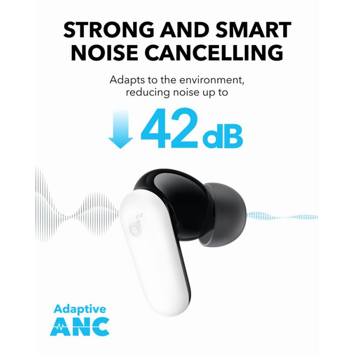 Anker Soundcore P30i brezžične slušalke, bele - slika 4