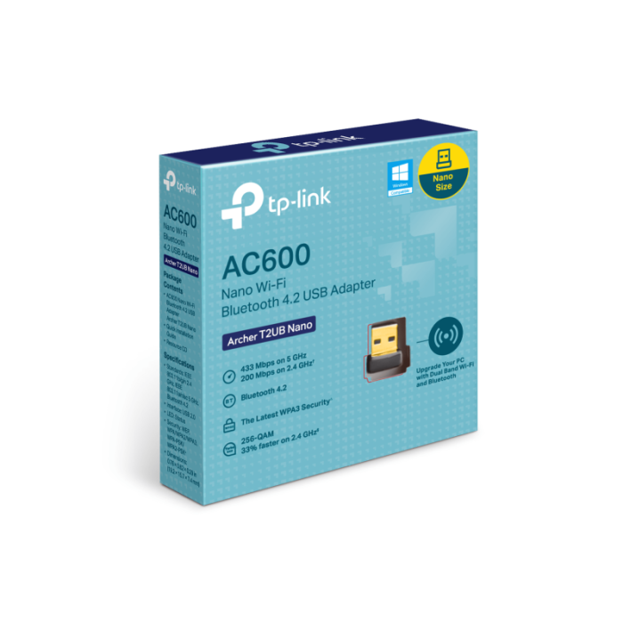 TP-LINK Archer T2UB Nano 600Mbps Dual Band brezžična USB mrežna kartica + Bluetooth 4.2 - slika 3