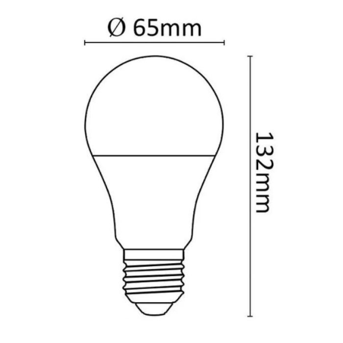 Asalite LED žarnica A65 E27 – 18W, 4000K, 2000 lumnov - slika 2