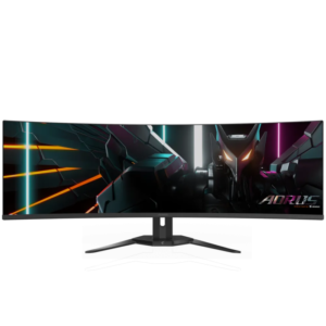 GIGABYTE AORUS CO49DQ 49 OLED DQHD ukrivljen monitor, 5120 x 1440, 0.03ms, 144Hz, zvočniki