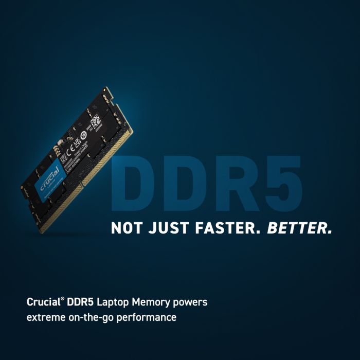 Crucial 32GB DDR5-5600 SODIMM CL46, 1.1V - slika 2