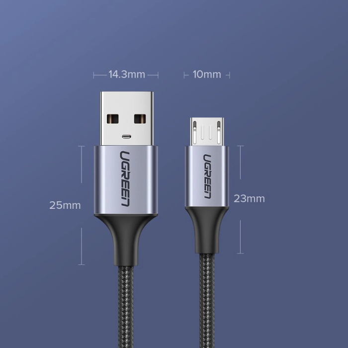 Ugreen USB-A na micro USB 2.4A kabel - 1m - slika 2