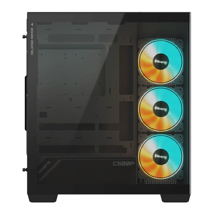 Gigabyte C500 PANORAMIC STEALTH ICE USB-C USB 3.2 Gen2 ATX ARGB osvetljeno ohišje, črno - slika 2