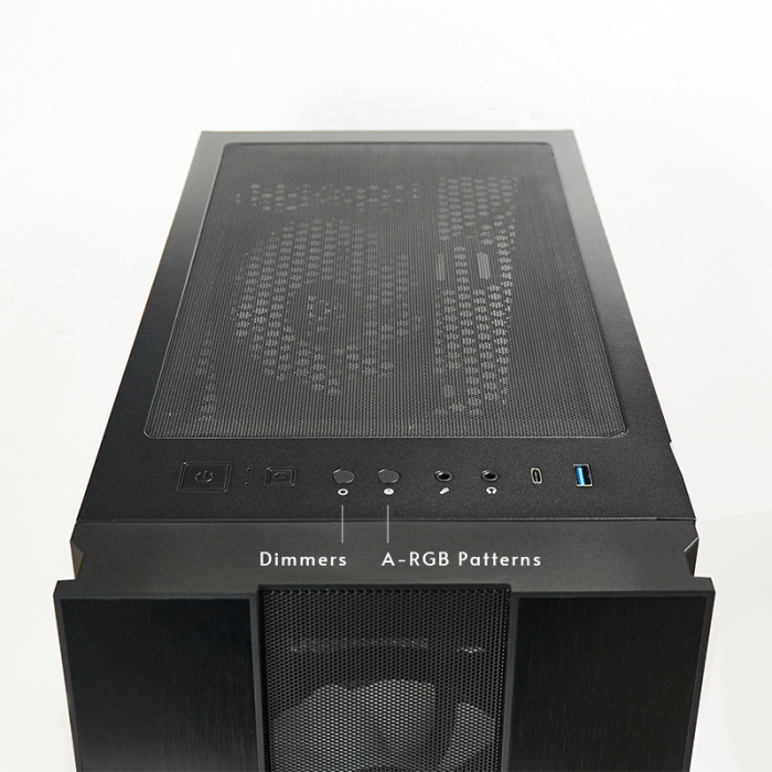 Chieftec GS-02B-OP HUNTER 2 A-RGB USB Type-C ATX ohišje, črno - slika 4