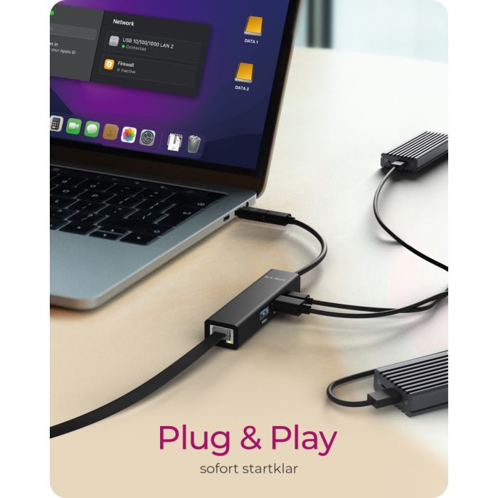 IcyBox IB-HUB1439-LAN 4 Port Hub z priključkom USB 3.2 Type-A ali Type-C - slika 4