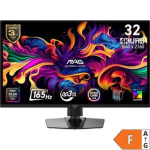 Zaslon MSI MAG 322UP QD-OLED E16 31,5" / 4K UHD / 165Hz / 0,03ms (GTG) (črn) – nastavljiv po višini - PD 15W