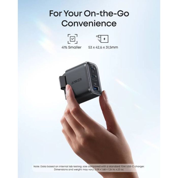 Anker Nano 3-portni 70W polnilec - slika 4