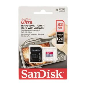 SanDisk Ultra microSDHC 32GB + SD Adapter 120MB/s  A1 Class 10 UHS-I