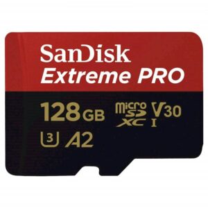 SanDisk 128GB Extreme PRO microSDXC UHS-I spominska kartica z adapterjem