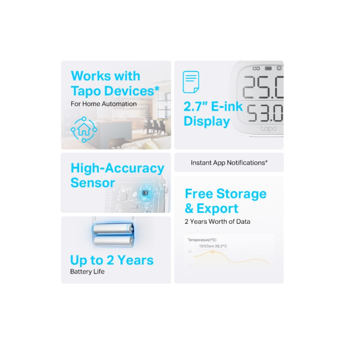 TP-LINK TAPO T315 Smart Temperature & Humidity senzor - slika 3