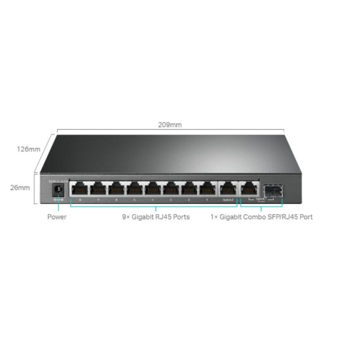 TP-LINK stikalo 10-port Gigabit stikalo z 8-Port PoE+ port - slika 2