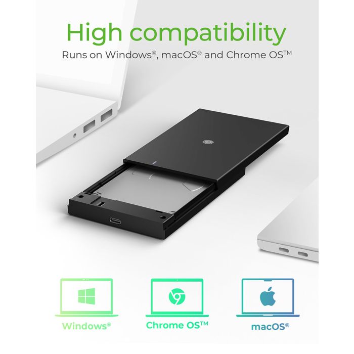 IcyBox IB-200T-C3 USB-C 3.2 ohišje za 2,5" HDD in SSD diske - slika 2