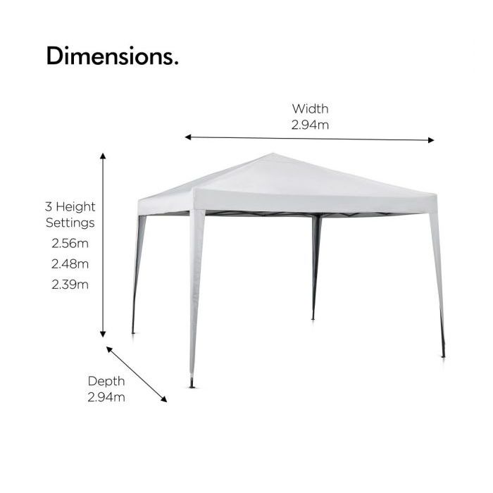 VonHaus Pop Up paviljon 3x3m, Ivory - slika 4