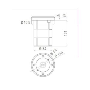 GTV zunanja talna svetilka ALFA-O 1x GU10 230V IP67