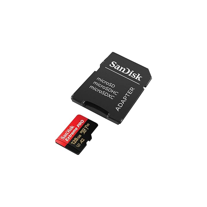 SanDisk 128GB Extreme PRO microSDXC UHS-I spominska kartica z adapterjem - slika 4