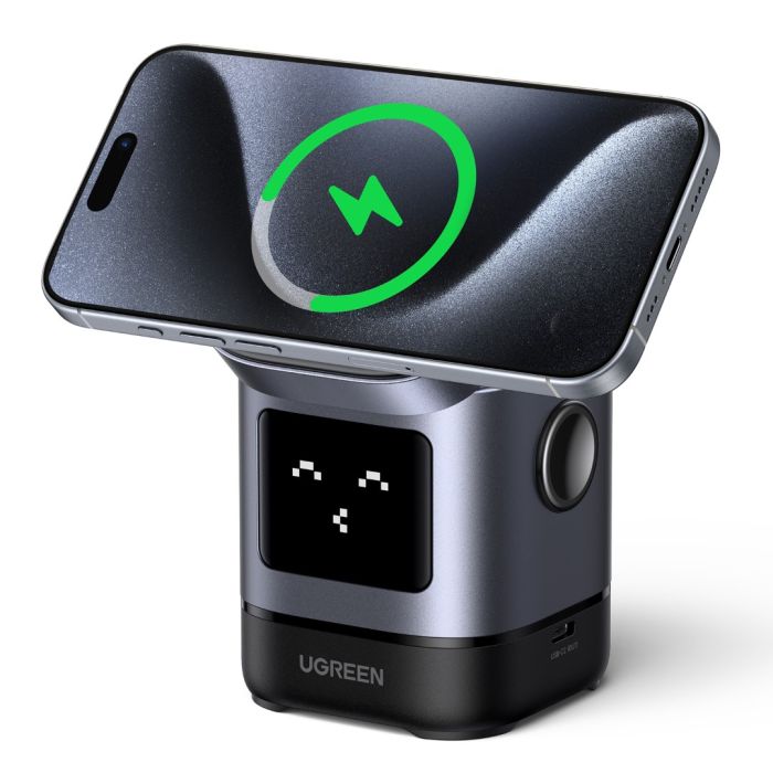 Ugreen Uno 2-in-1 magnetni brezžični polnilnik 15W - slika 6