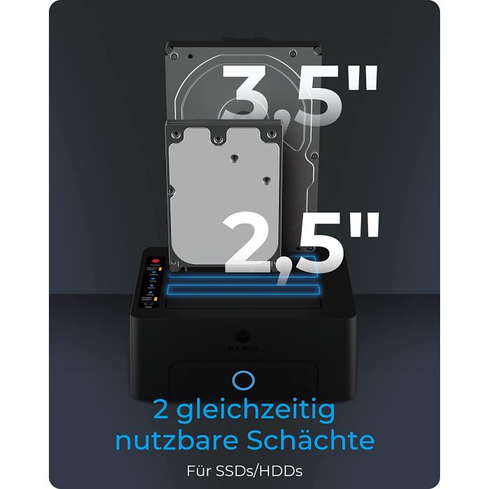 IcyBox IB-1232CL-U3 docking & clone postaja za 2,5" in 3,5" - slika 5