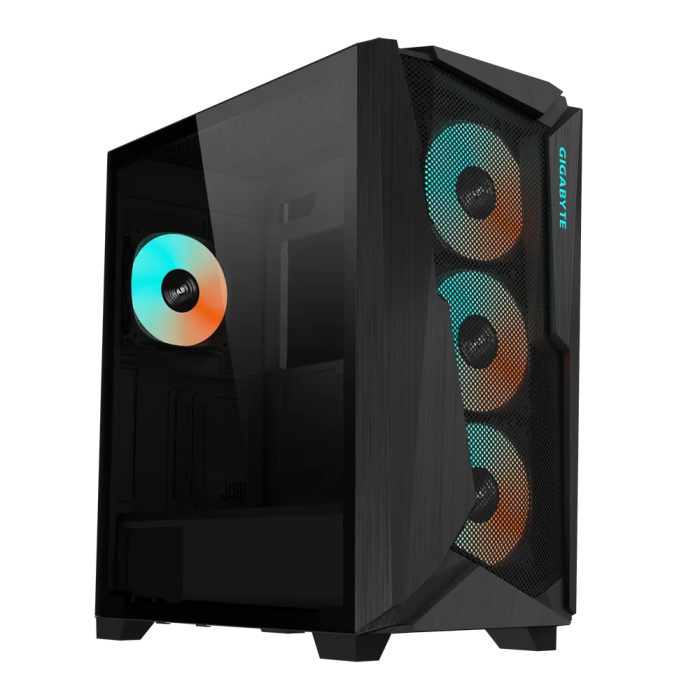GIGABYTE C301 GLASS V2 USB 3.1 Gen2 Type-C ARGB osvetljeno ohišje, E-ATX črno - slika 5