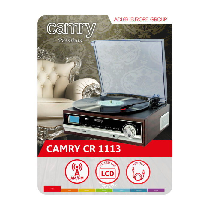 Vintage gramofon AUX/FM - slika 7
