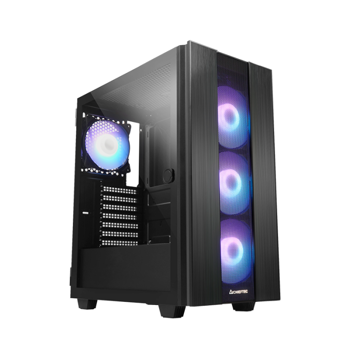 Chieftec GS-02B-OP HUNTER 2 A-RGB USB Type-C ATX ohišje, črno - slika 5