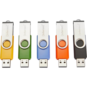 Intenso 5x16GB Basic Line USB 2.0 spominski ključki - Barvni